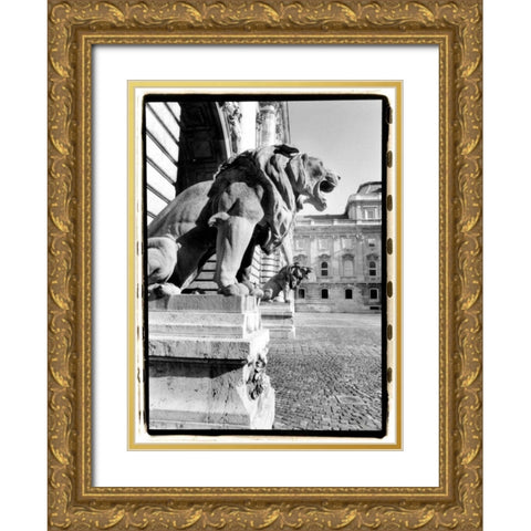 Standing Guard, Royal Palace Gold Ornate Wood Framed Art Print with Double Matting by DeNardo, Laura