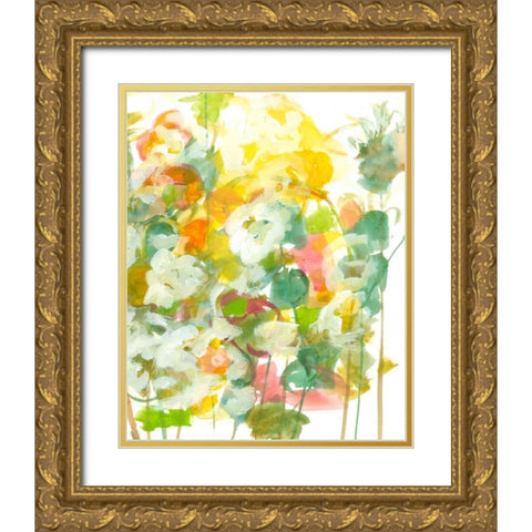 Spring has Sprung I Gold Ornate Wood Framed Art Print with Double Matting by Fuchs, Jodi