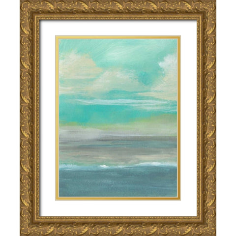 Lowland Beach I Gold Ornate Wood Framed Art Print with Double Matting by McMullen, Charles