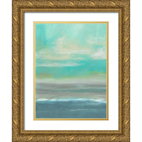 Lowland Beach II Gold Ornate Wood Framed Art Print with Double Matting by McMullen, Charles