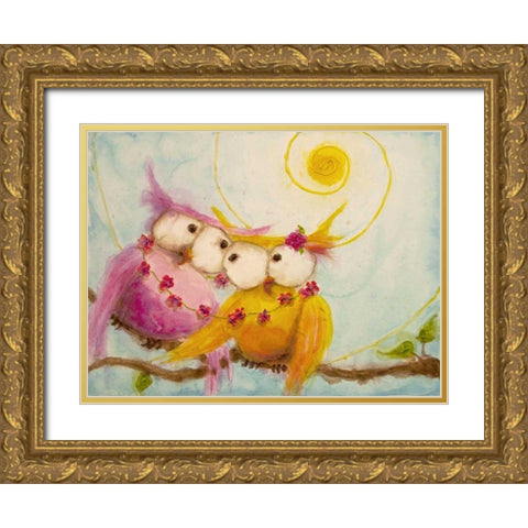 Hoos Bound by Love Gold Ornate Wood Framed Art Print with Double Matting by Quin, Marabeth