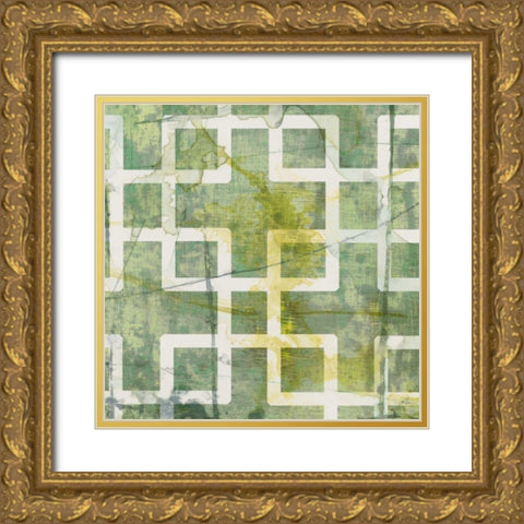 Metric Link VIII Gold Ornate Wood Framed Art Print with Double Matting by Goldberger, Jennifer