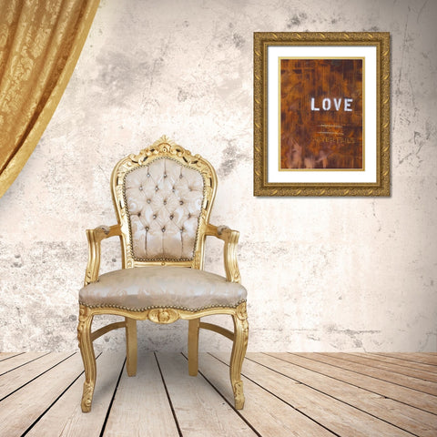 Love Never Fails I Gold Ornate Wood Framed Art Print with Double Matting by Youngstrom, Kent