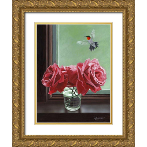 Window Shopping Gold Ornate Wood Framed Art Print with Double Matting by Szatkowski, Fred