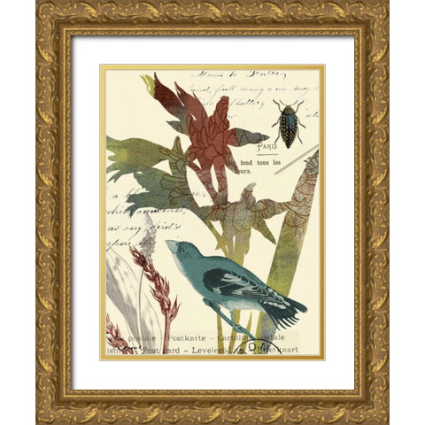 Exotic Blossom II Gold Ornate Wood Framed Art Print with Double Matting by Green-Aldridge, W.