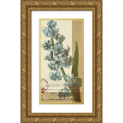 French Blue III Gold Ornate Wood Framed Art Print with Double Matting by Green-Aldridge, W.