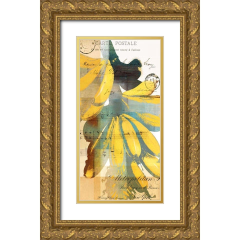 Cortez Gold II Gold Ornate Wood Framed Art Print with Double Matting by Green-Aldridge, W.