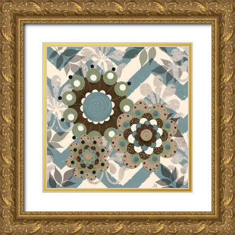 Chambray Rosettes and Finials I Gold Ornate Wood Framed Art Print with Double Matting by Reynolds, Jade