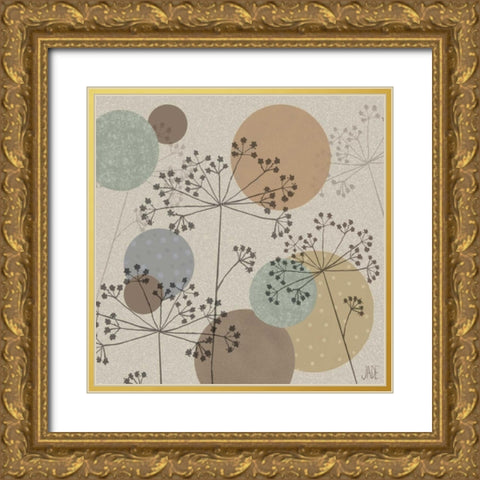Polka-Dot Wildflowers II Gold Ornate Wood Framed Art Print with Double Matting by Reynolds, Jade