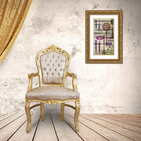 On the Table I Gold Ornate Wood Framed Art Print with Double Matting by Burghardt, James