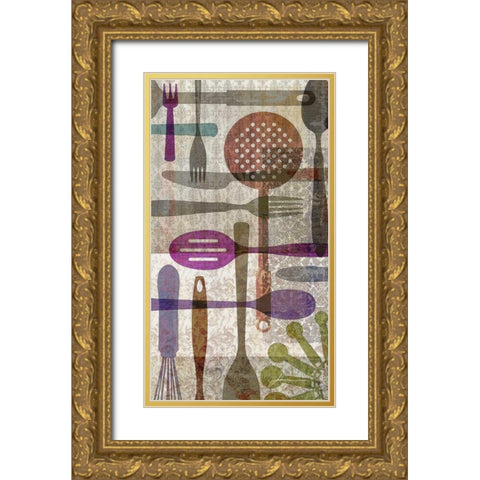 On the Table I Gold Ornate Wood Framed Art Print with Double Matting by Burghardt, James