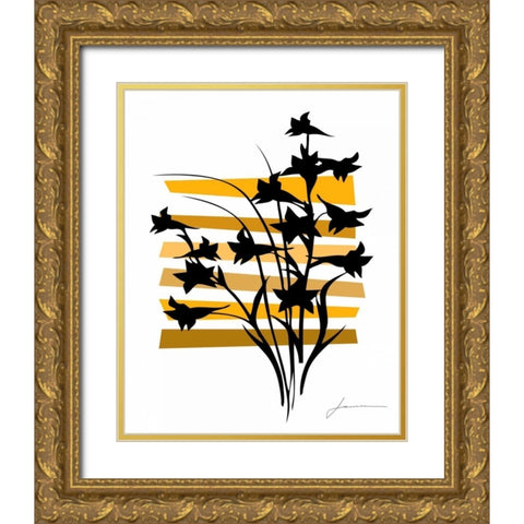 Color Shade I Gold Ornate Wood Framed Art Print with Double Matting by Burghardt, James