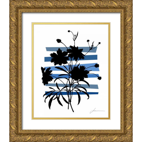 Color Shade III Gold Ornate Wood Framed Art Print with Double Matting by Burghardt, James
