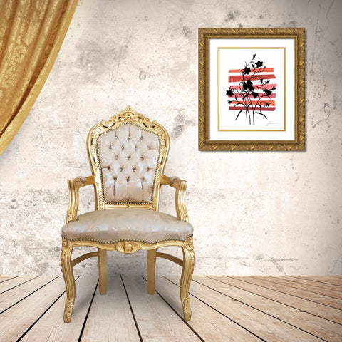 Color Shade IV Gold Ornate Wood Framed Art Print with Double Matting by Burghardt, James