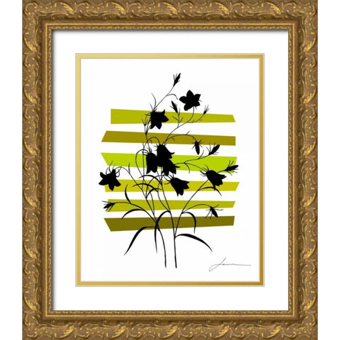 Color Shade VI Gold Ornate Wood Framed Art Print with Double Matting by Burghardt, James