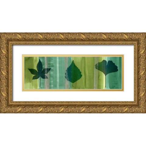 Silver Leaf Panel I Gold Ornate Wood Framed Art Print with Double Matting by Burghardt, James
