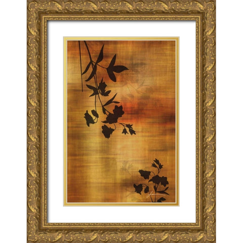 Sepia Floral II Gold Ornate Wood Framed Art Print with Double Matting by Burghardt, James