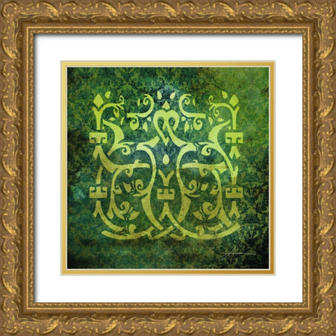 Antiquity Tiles VI Gold Ornate Wood Framed Art Print with Double Matting by Burghardt, James