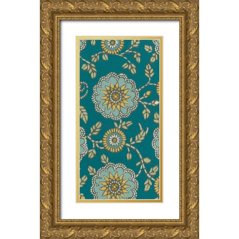 Cottage Panels I Gold Ornate Wood Framed Art Print with Double Matting by Vess, June Erica