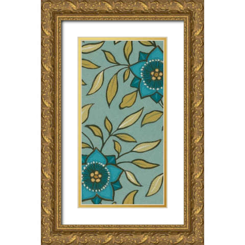 Cottage Panels V Gold Ornate Wood Framed Art Print with Double Matting by Vess, June Erica