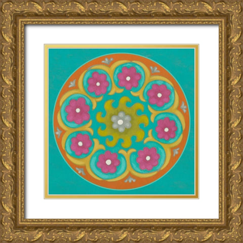 Celebration Suzani II Gold Ornate Wood Framed Art Print with Double Matting by Zarris, Chariklia