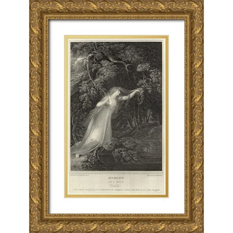 Hamlet Gold Ornate Wood Framed Art Print with Double Matting by Unknown