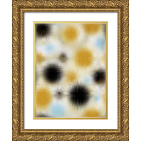 Pixilated Burst I Gold Ornate Wood Framed Art Print with Double Matting by Mountain, Ricki