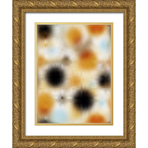 Pixilated Burst II Gold Ornate Wood Framed Art Print with Double Matting by Mountain, Ricki