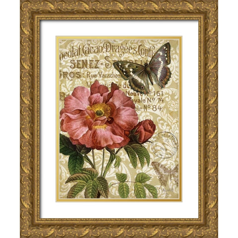 Memories of Paris IV Gold Ornate Wood Framed Art Print with Double Matting by White, Abby