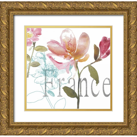 Paris by Day I Gold Ornate Wood Framed Art Print with Double Matting by Mosley, Kiana