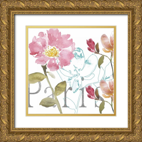 Paris by Day II Gold Ornate Wood Framed Art Print with Double Matting by Mosley, Kiana