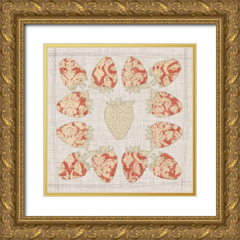 Contour Fruits and Veggies IX Gold Ornate Wood Framed Art Print with Double Matting by Vision Studio