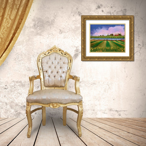 Idyllic Farm II Gold Ornate Wood Framed Art Print with Double Matting by Vest, Chris