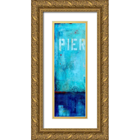 Pier 34 I Gold Ornate Wood Framed Art Print with Double Matting by Ashley, Erin