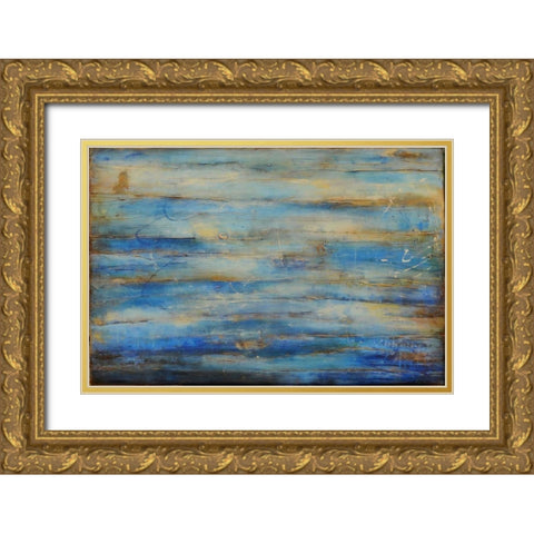 Blue Bay Jazz Gold Ornate Wood Framed Art Print with Double Matting by Ashley, Erin