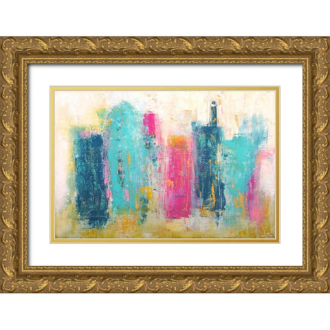 City Dreams Gold Ornate Wood Framed Art Print with Double Matting by Ashley, Erin