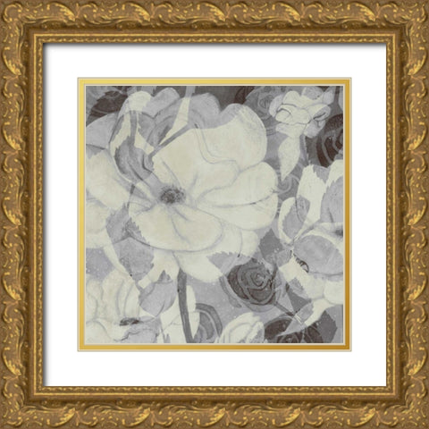 Grey Garden I Gold Ornate Wood Framed Art Print with Double Matting by Popp, Grace