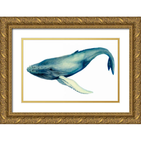 The Whales Song I Gold Ornate Wood Framed Art Print with Double Matting by Popp, Grace