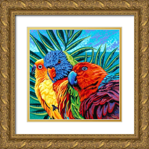 Birds in Paradise I Gold Ornate Wood Framed Art Print with Double Matting by Vitaletti, Carolee
