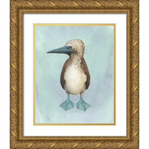 Watercolor Beach Bird I Gold Ornate Wood Framed Art Print with Double Matting by Popp, Grace