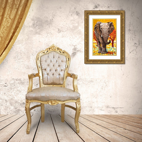 Wild Africa I Gold Ornate Wood Framed Art Print with Double Matting by Vitaletti, Carolee