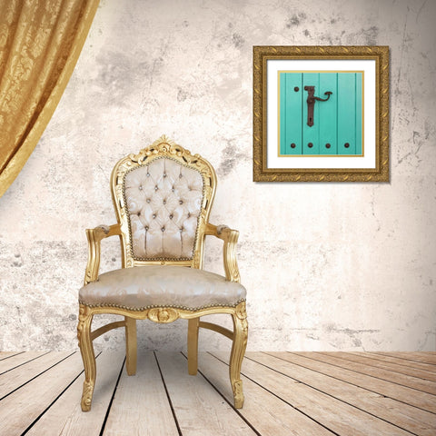 Rustic Turquoise Details II Gold Ornate Wood Framed Art Print with Double Matting by Bell, Lillian