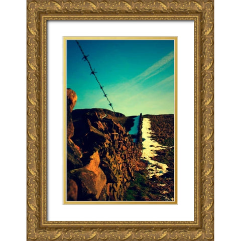 Blue Skies I Gold Ornate Wood Framed Art Print with Double Matting by Bell, Lillian
