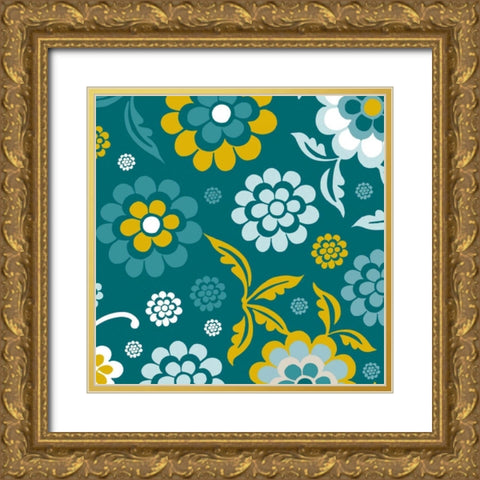 Emerald Forest IV Gold Ornate Wood Framed Art Print with Double Matting by Ketchum, Nicole