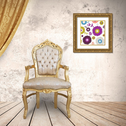 Garden Floral III Gold Ornate Wood Framed Art Print with Double Matting by Ketchum, Nicole