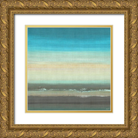 Beach Layers II Gold Ornate Wood Framed Art Print with Double Matting by Butler, John