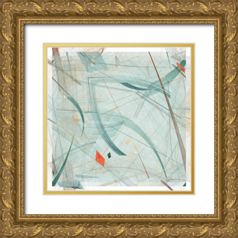 Vectora Panel I Gold Ornate Wood Framed Art Print with Double Matting by Burghardt, James