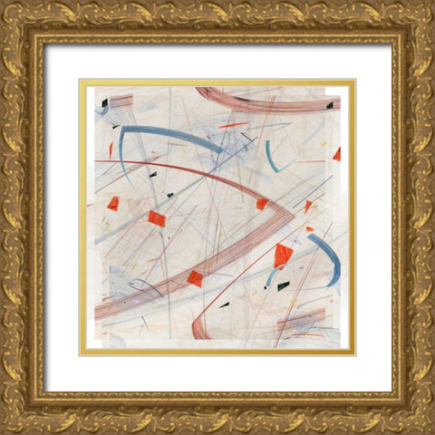 Vectora Panel II Gold Ornate Wood Framed Art Print with Double Matting by Burghardt, James