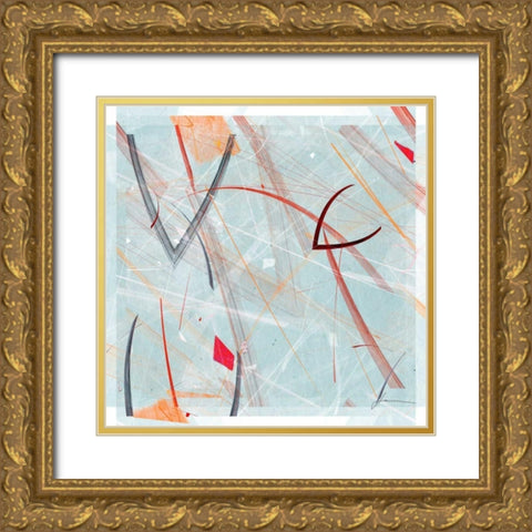 Vectora Panel III Gold Ornate Wood Framed Art Print with Double Matting by Burghardt, James