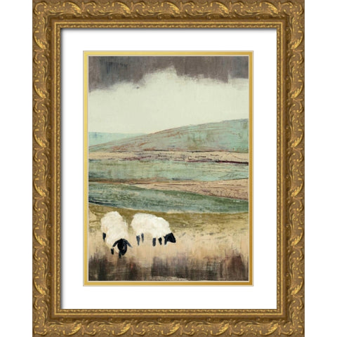 Open Meadow II Gold Ornate Wood Framed Art Print with Double Matting by Popp, Grace